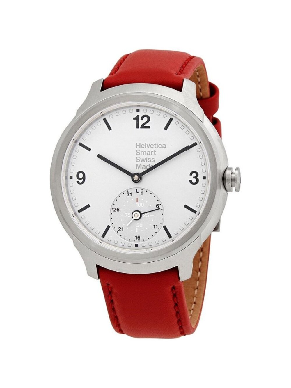 NWT Mondaine Helvetica No1 Bold Quartz Silver Dial Men's Watch